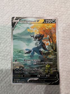 Hisuian Samurott V SWSH Crown Zenith Galarian Gallery Trading Card