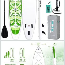 Inflatable Ultra-Light Stand Up Paddle Board for All Skill Levels with Premium SUP Paddleboard Accessories,Non-Slip Comfort Deck for Youth & Adults