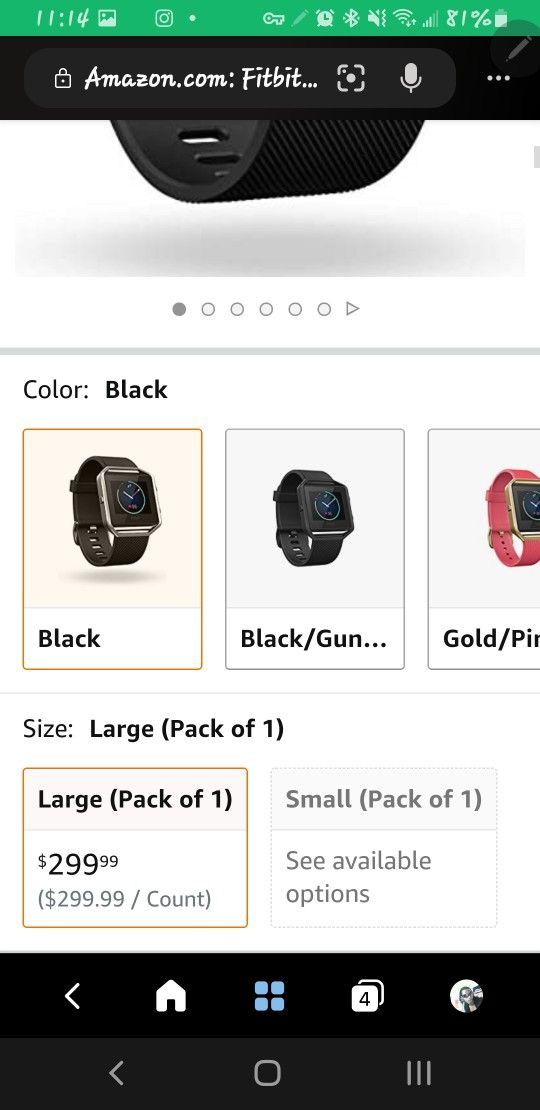 Used Fitbit Blaze $50