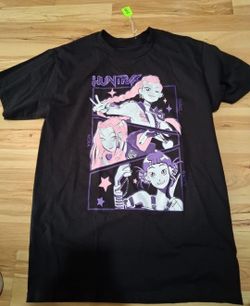 NEW Kpop Demon Hunters  (Huntrix) T-Shirt collection size Medium unisex (for men or women) material cotton,  can fit size Small also. https://offerup.