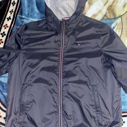 Tommy Hilfiger Men's Dark Blue Windbreaker Jacket Size XL