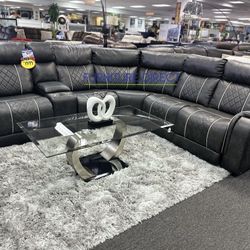 Beautiful Gray Sectional Power Head And Foot Reclining Normally 3599 On Sale Now For Just 1599. Don’t Miss Out Limited Stock.