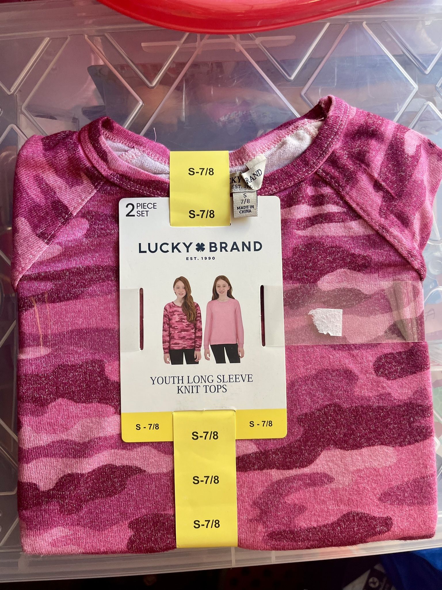Lucky Brand 2 Pack Girl Long Sleeve Shirts size 7/8