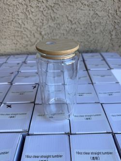 Clear tumbler and frosted sublimation cups