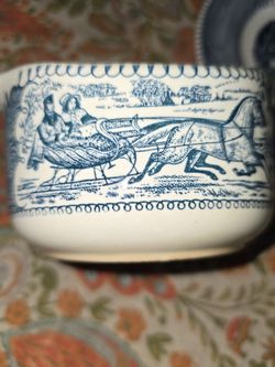 Antique Gravy Bolw And Plate