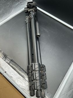 Black Camera Tripod Folded Compact