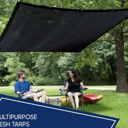 Heavy Duty Sunscreen Black Knitted Mesh Tarp with Grommets 90% Shade