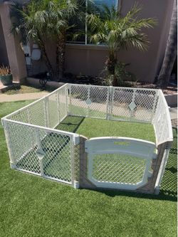Playpen used for puppies