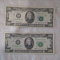 2 $20 bills 1(contact info removed)