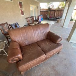 Brown Leather Couches 