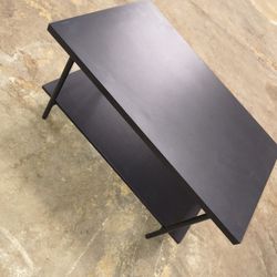 Black Coffee Table With Shelf 