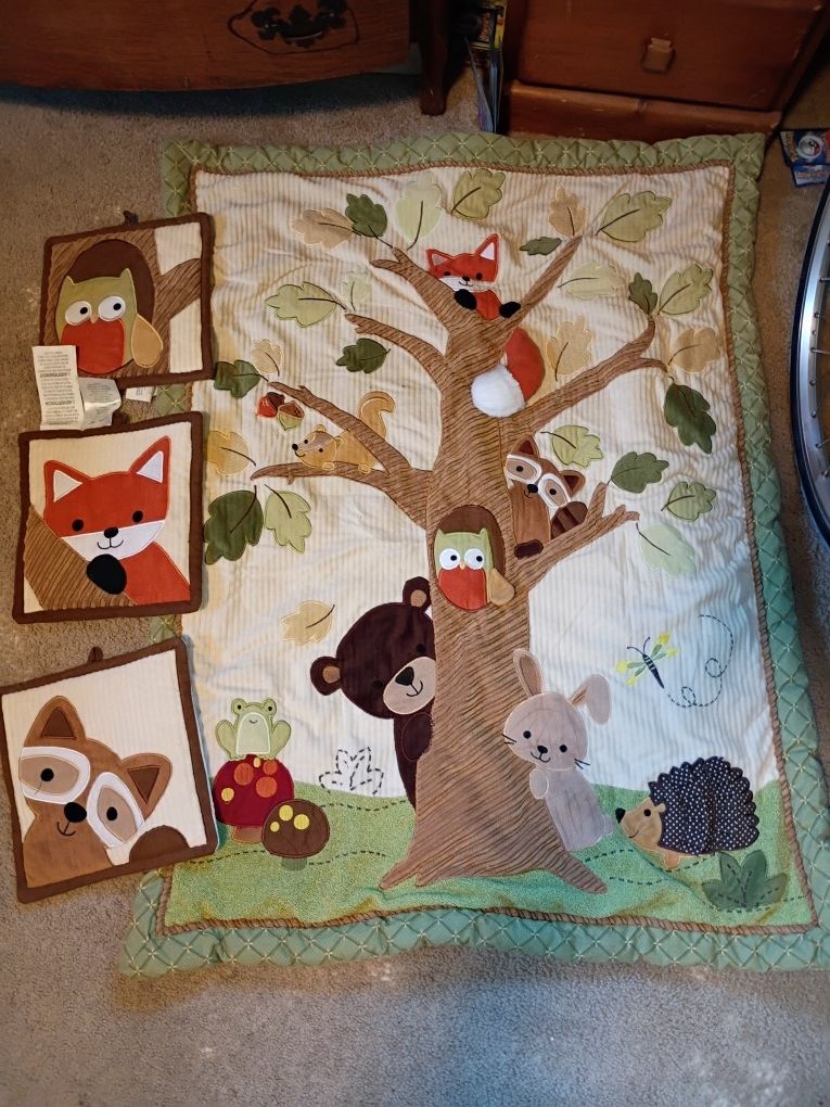 Nursery or Kids Room Forest Animal Wall Hanging