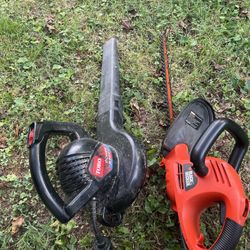 Toro Leaf Blower & Black And Decker Hedge Trimmer 