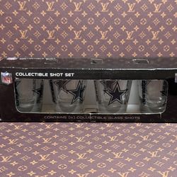 Dallas Cowboys NFL Collectible Shot Glass Set - 4 Pack - 2oz Shot Glasses