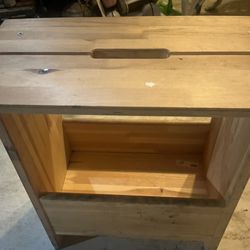  PERJOHAN Stool with storage, pine