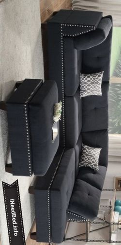 Black sectional with ottoman $999.99 or $40 down