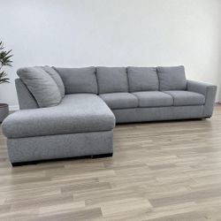GREY SECTIONAL COUCH SOFA 