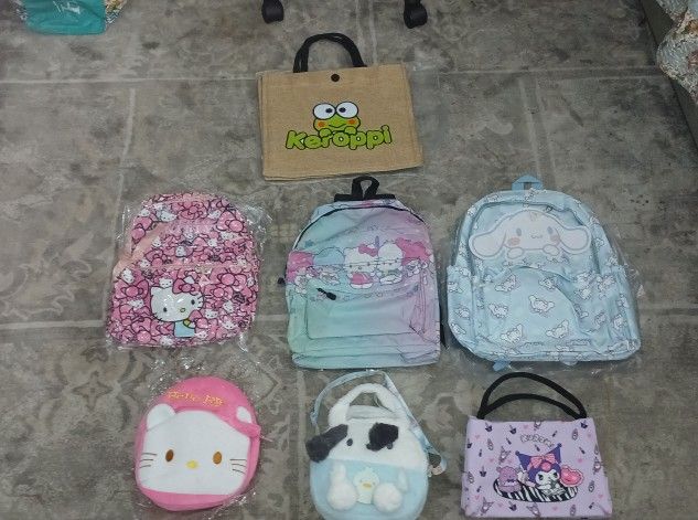 Sanrio HELLO KITTY & FRIENDS Items: Totes, Backpack,Jr Backpack, Crossbody Bag,Lunch Bags $10-25 eac