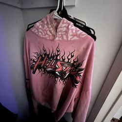 hellstar pink hoodie 
