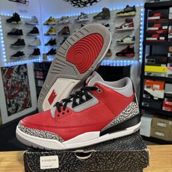 AIR JORDAN 3 RETRO “RED CEMENT” SIZE 11