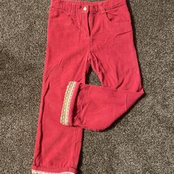 Oshkosh Pink Corduroy Pants W/ Fleece Bottom Design