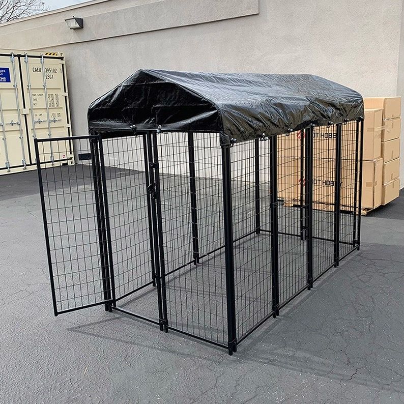 (New in box) $290 Large Heavy Duty Dog CagePet Crate Kennel with Cover 8x4x6 FT