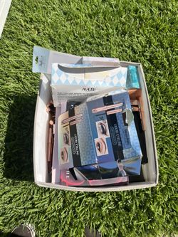 Box Of Make Up And Box Of Wigs And Accessories For Design