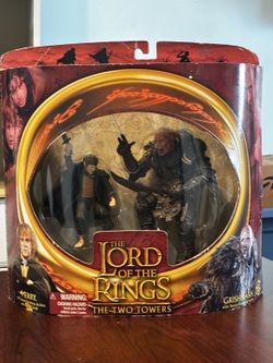 Lord of the Rings The Two Towers Merry vs Grishnakh Twin Pack — New Sealed 2002 Toy Biz