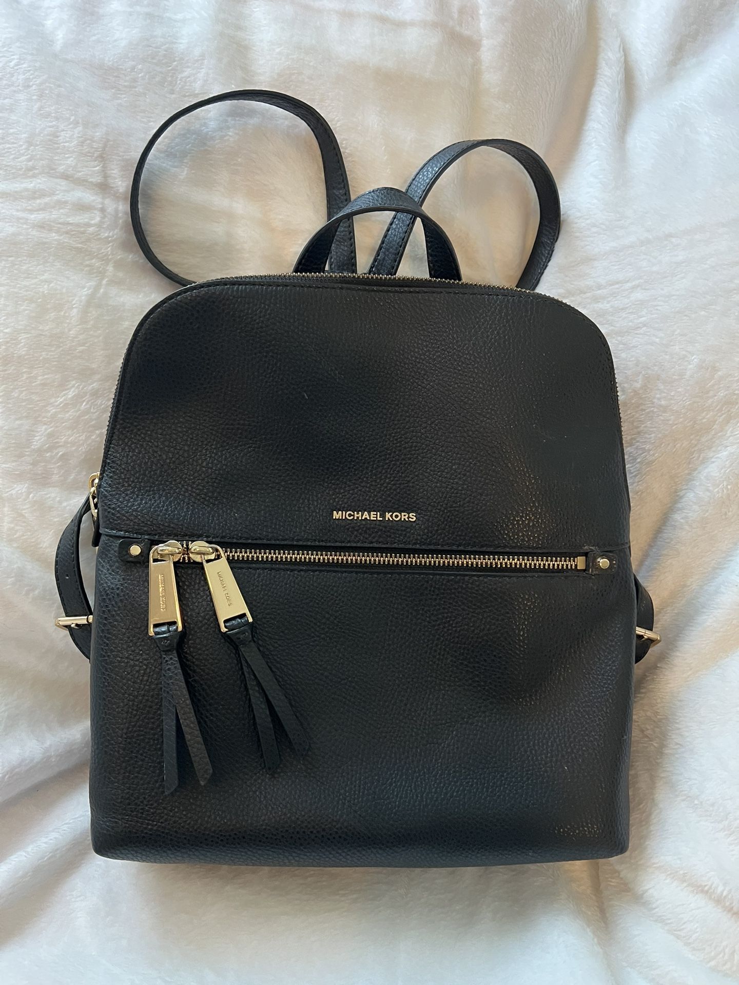 Michael Kors Rhea Zip Medium Slim Leather Backpack 