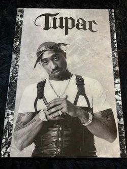 Tupac Black and White epoxy art
