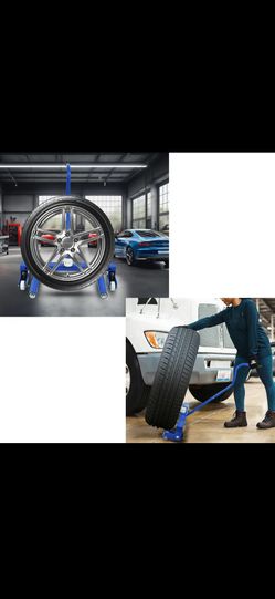 GARVEE Adjustable Tire Moving Cart Tool - 500 Ibs Heavy Duty Tire Dolly for Effortless Tire Lifting and Moving in Your Garage and Workshop