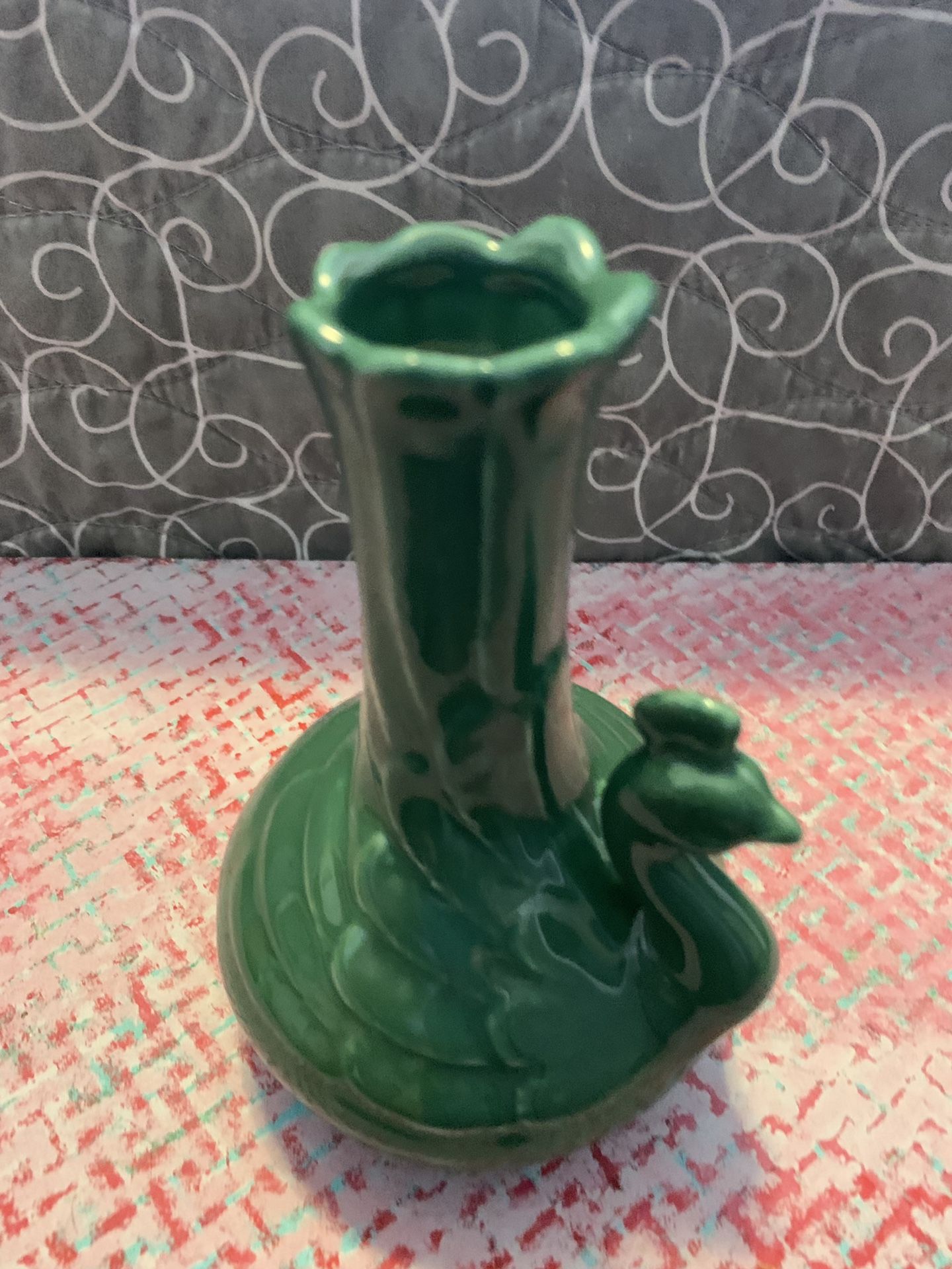 Art Deco Peacock Vase