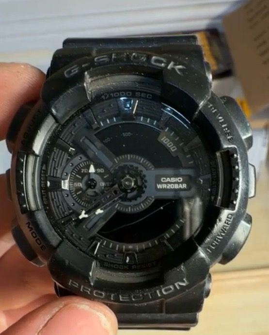 all black analog, digital Casio G-Shock GA-110- all black analog, digital