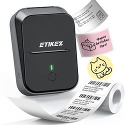 PM260 Label Maker Machine, 2 Inch Label Maker Bluetooth Label Printer, Inkless Portable Labeler for Home, Kitchen, School, Office Organization, Black