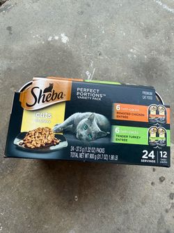 Sheba Perfect Portions Cuts - Alimento húmedo para gatos, pollo y pavo, 2.6 oz pack of 12 unit