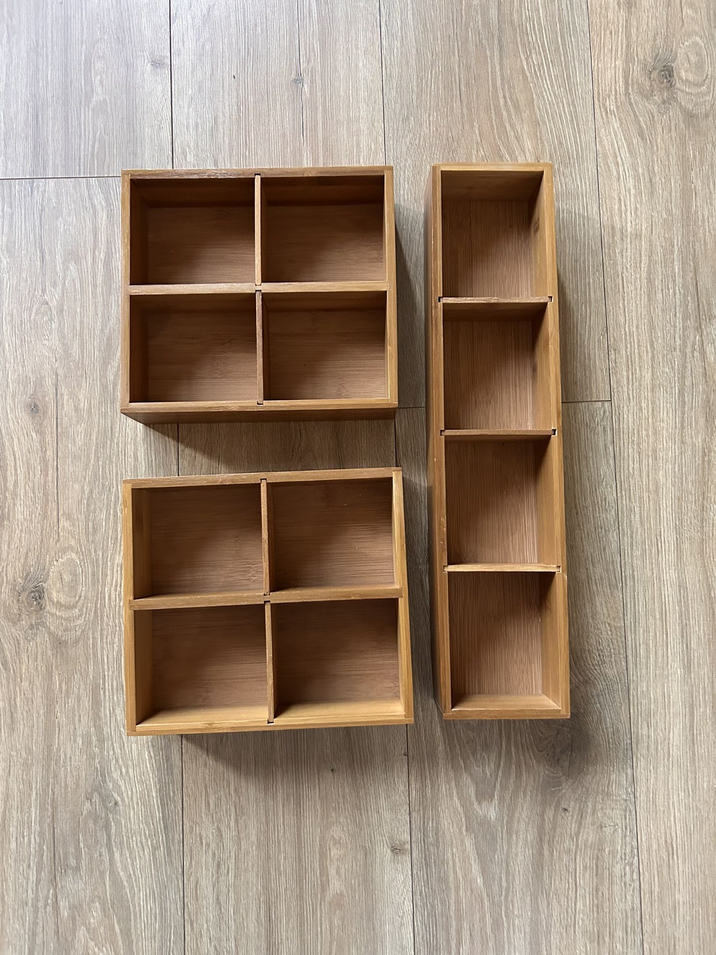 3 Bamboo Drawer Organize