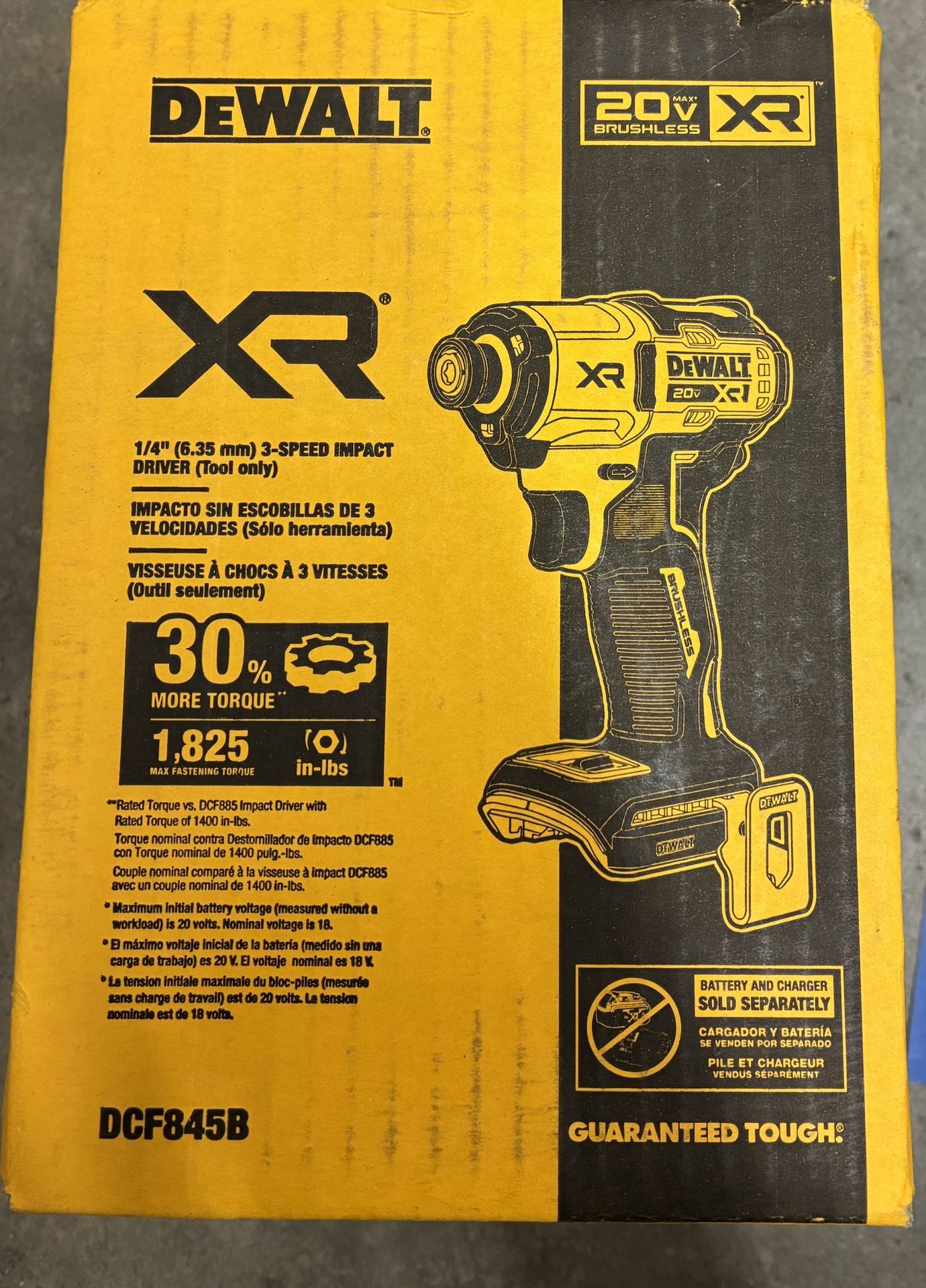 Dewalt 20v XR 1/4” 3 Speed Impact Driver With 4ah Battery And Charger