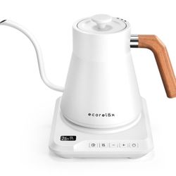 ECORELAX Gooseneck Electric Kettle. White Model.
