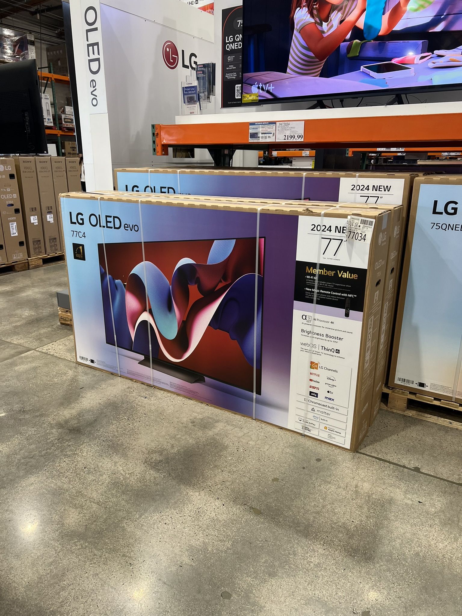 LG 77” OLED C4 SERIES 4K HDR SMART TV