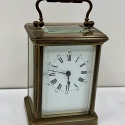 Antique French Family Carriage Clock Circa 1890's, Perfect Working Condition!