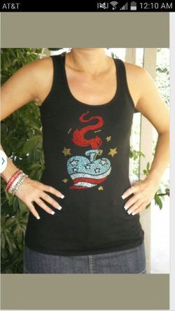 Flag Rhinestone Tank Tops (7 available) NEW