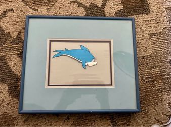 Framed Cartoon Shark Animation Cel Art