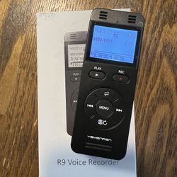 Voice Recorder 8GB With Playback Speakers Micro USB Port And Headphone Jack