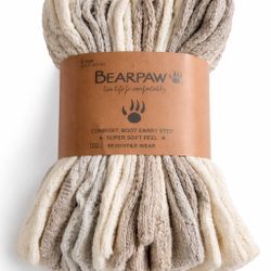 Bearpaw 6 Pair Women’s Boot Socks Sz 4-10 Neutral Cream Gray Cozy Knit Soft NEW