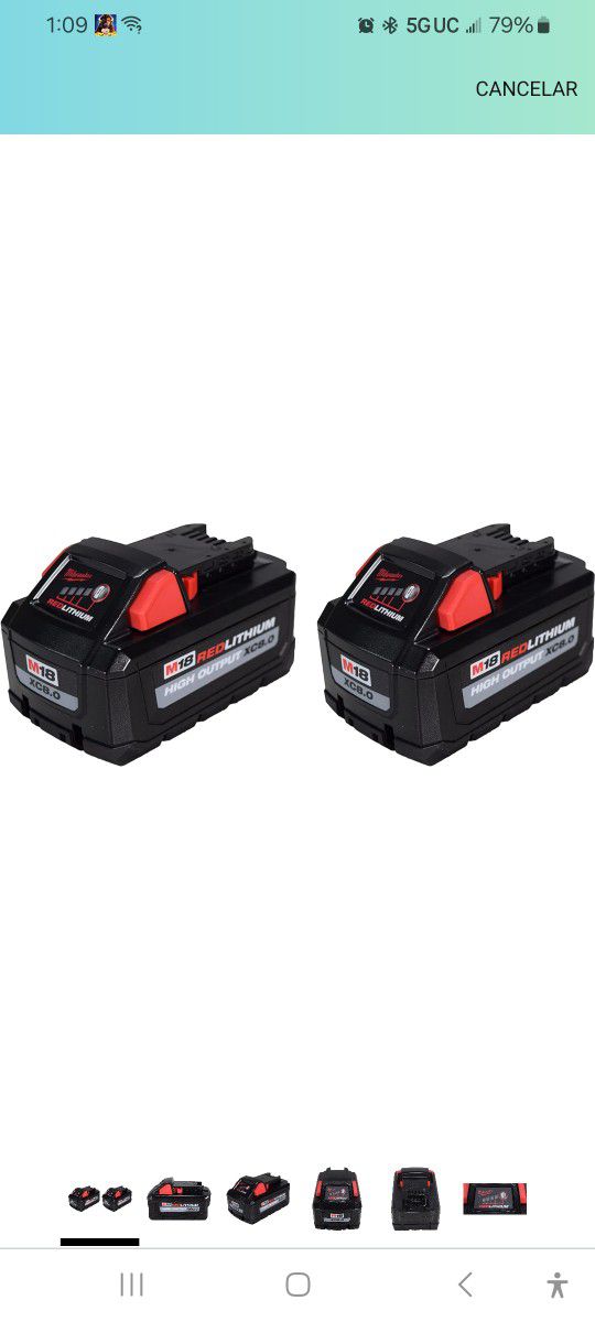 MILWAUKEE 48-11-1880-2 18V REDLITHIUM XC8.0 AH BATTERY  2PIECES PACK
