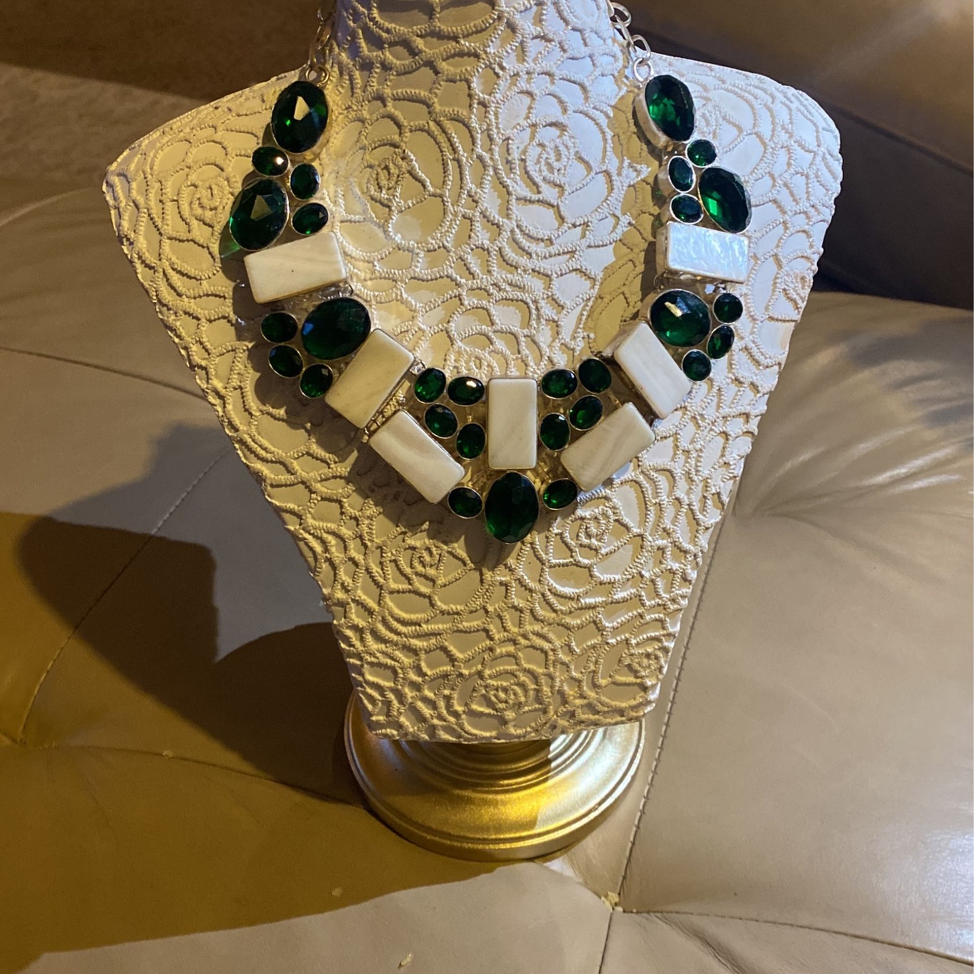 Moonlite With Emeralds 925 Sterling Silver
