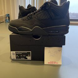 Air Jordan 4 Black Cat 2025 Sz 7y DS 