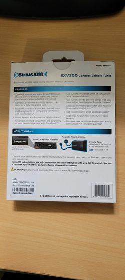 SiriusXM - Connect Satellite Radio Vehicle Tuner - Black Model SXV300V1