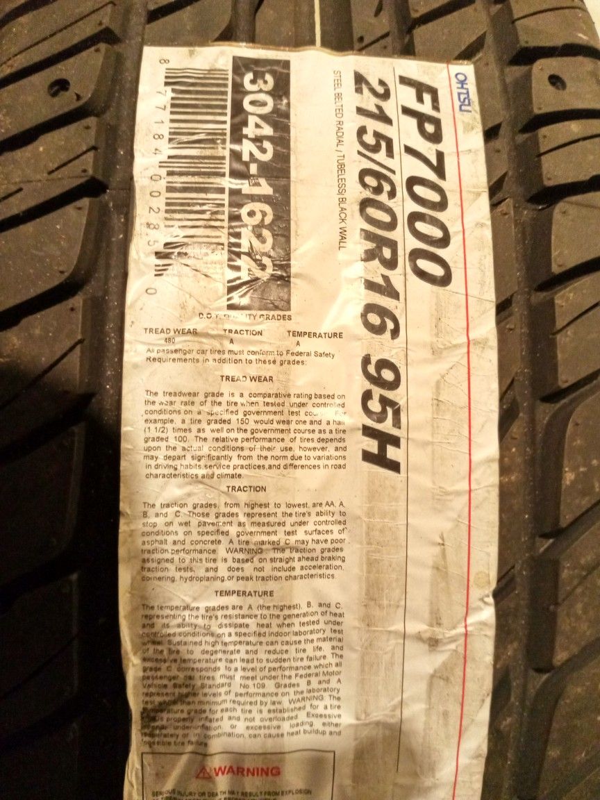 New Car or Light Truck Tire