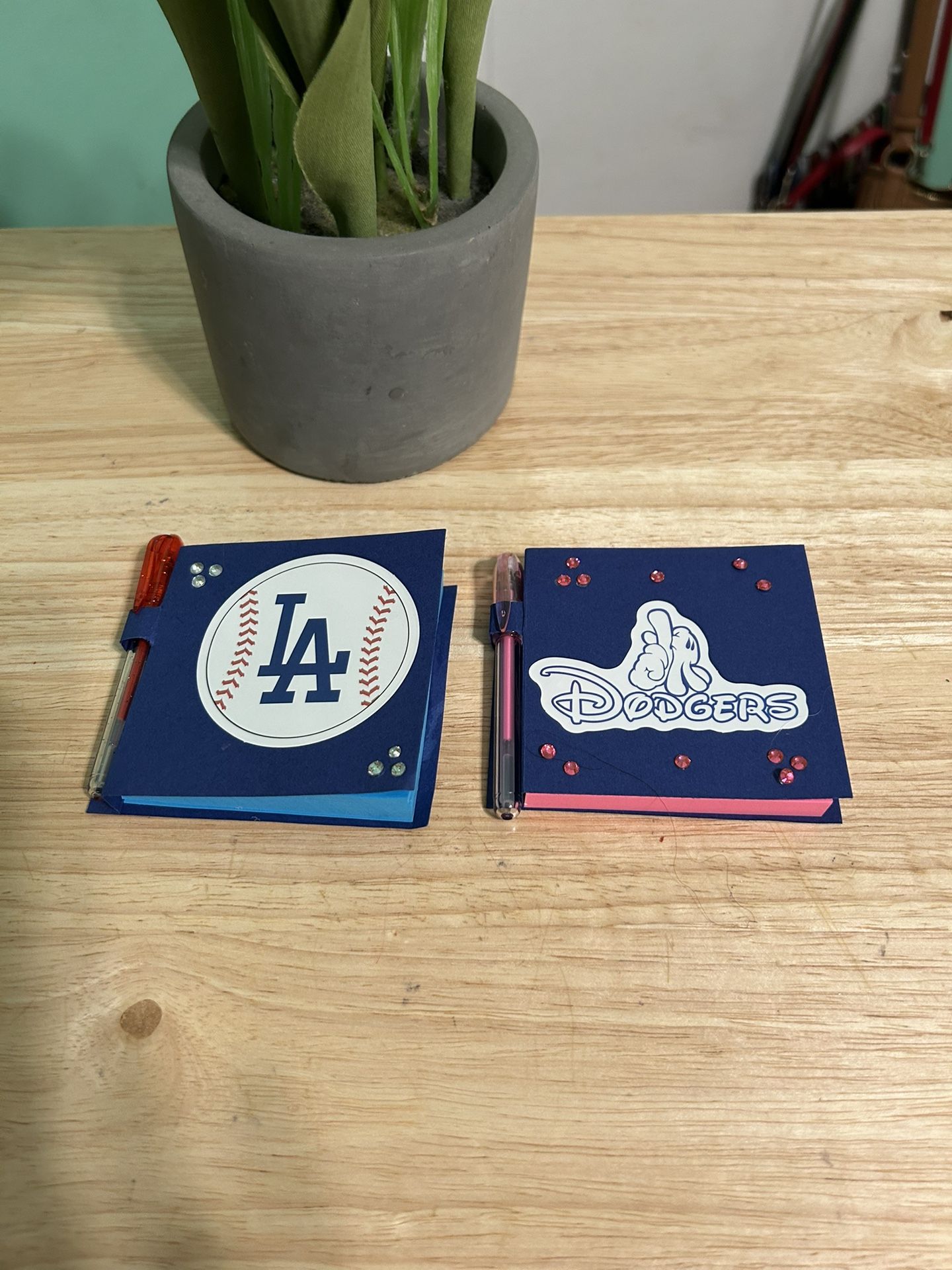 Dodgers Themed Blue Notepad Set with Pen
